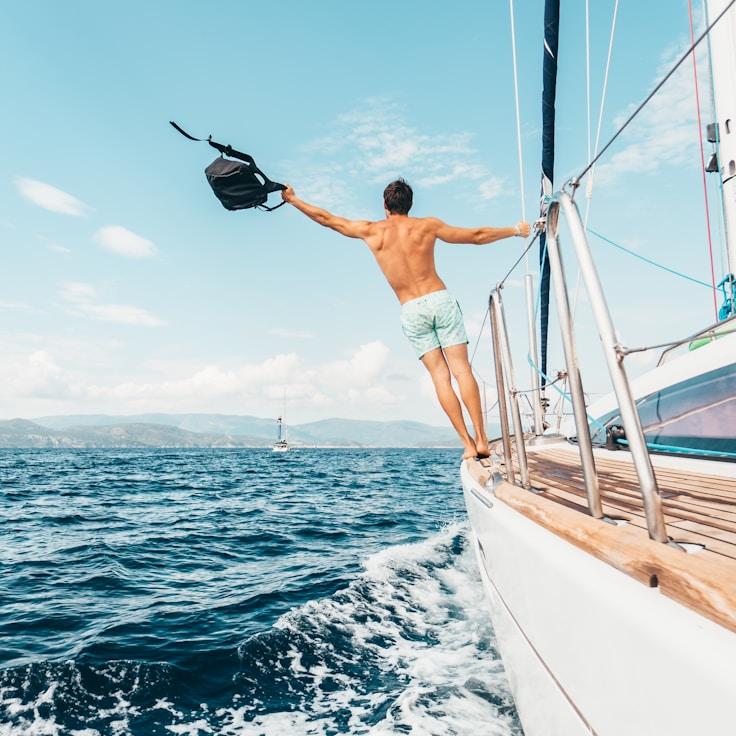Yacht leisure scene